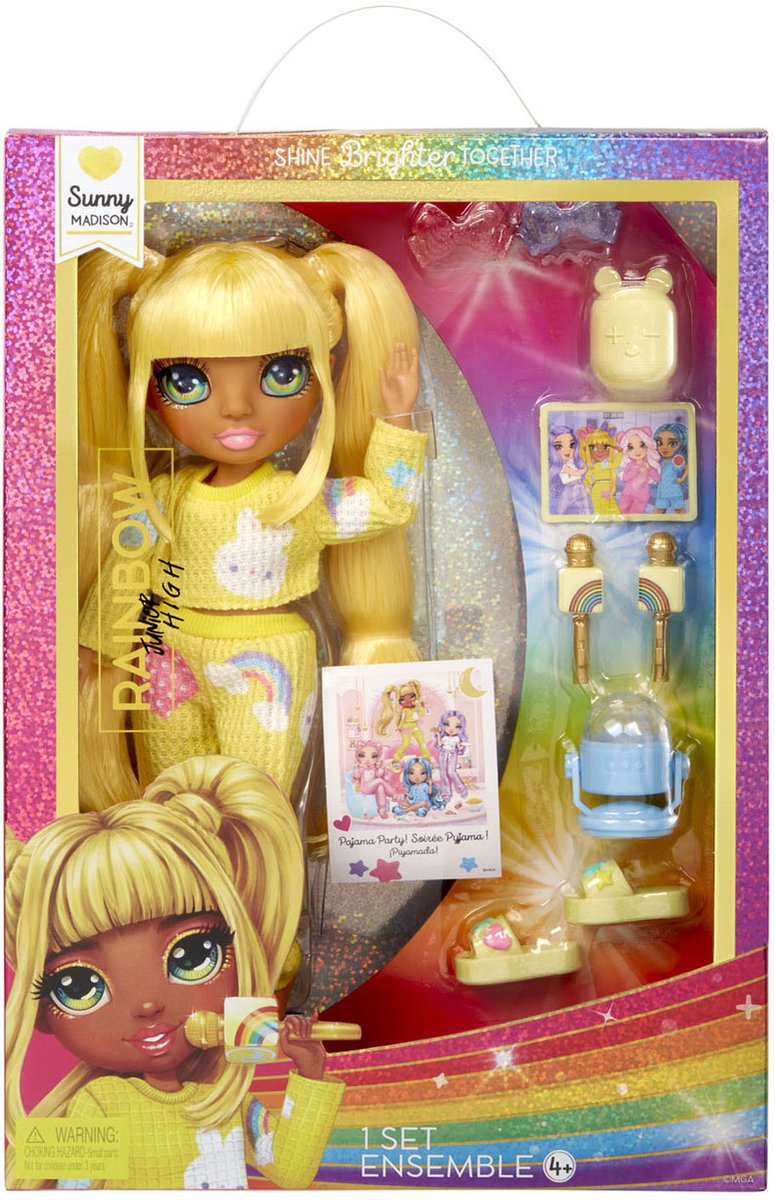 MGA Entertainment Regenbogen High Junior High Pyjamaparty-Modepop Sonne