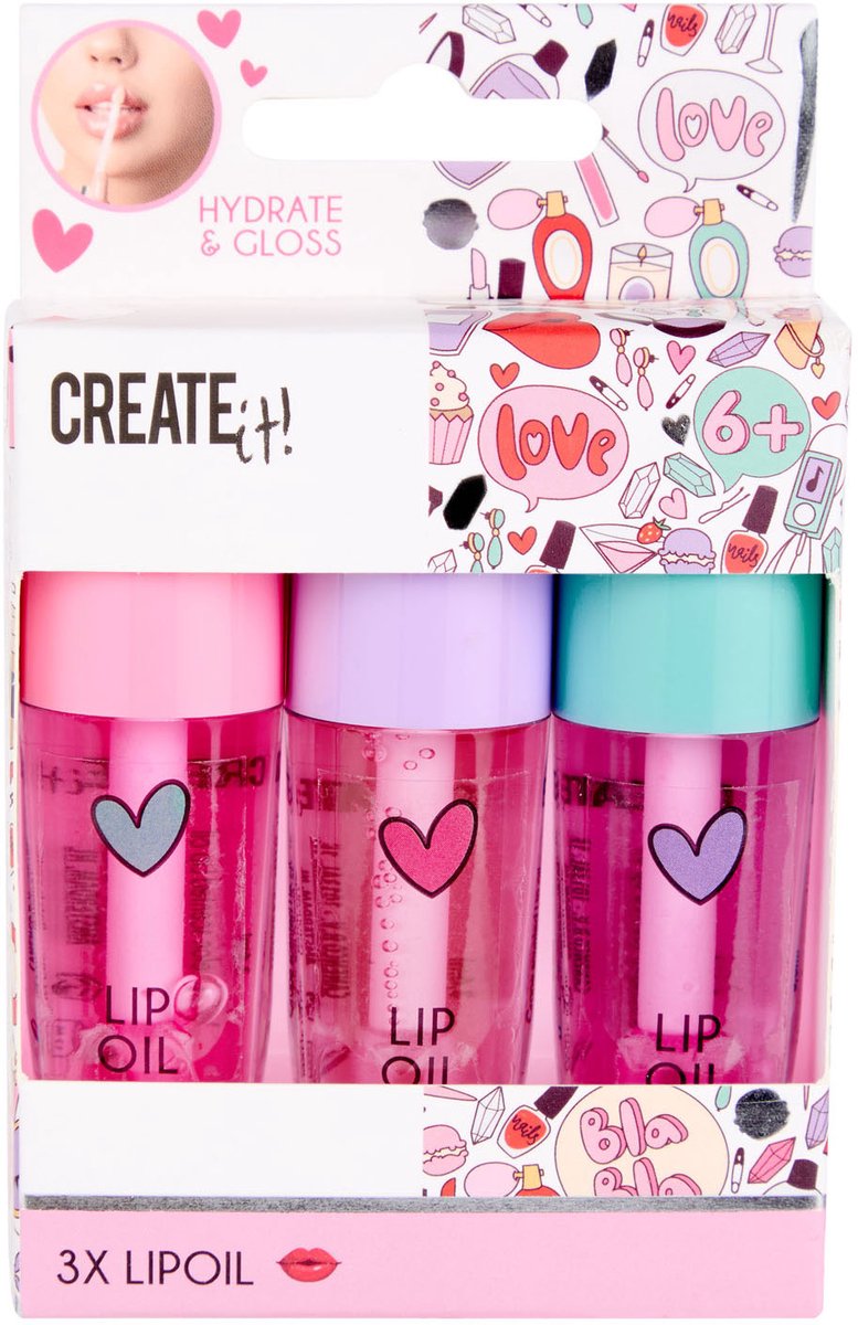 Erstelle es! Lippenöl, 3 Stk.
