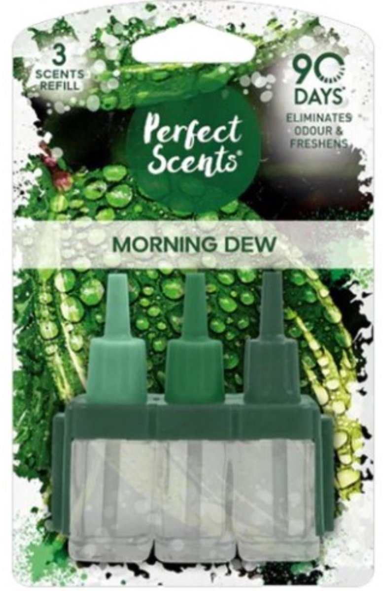Perfect Scents Elektro-Lufterfrischer, 20 ml, Nachfüllpackung, Morgentau | 4 Stück
