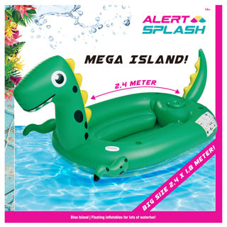 Aufblasbare Insel kleiner Dino 240x180 cm