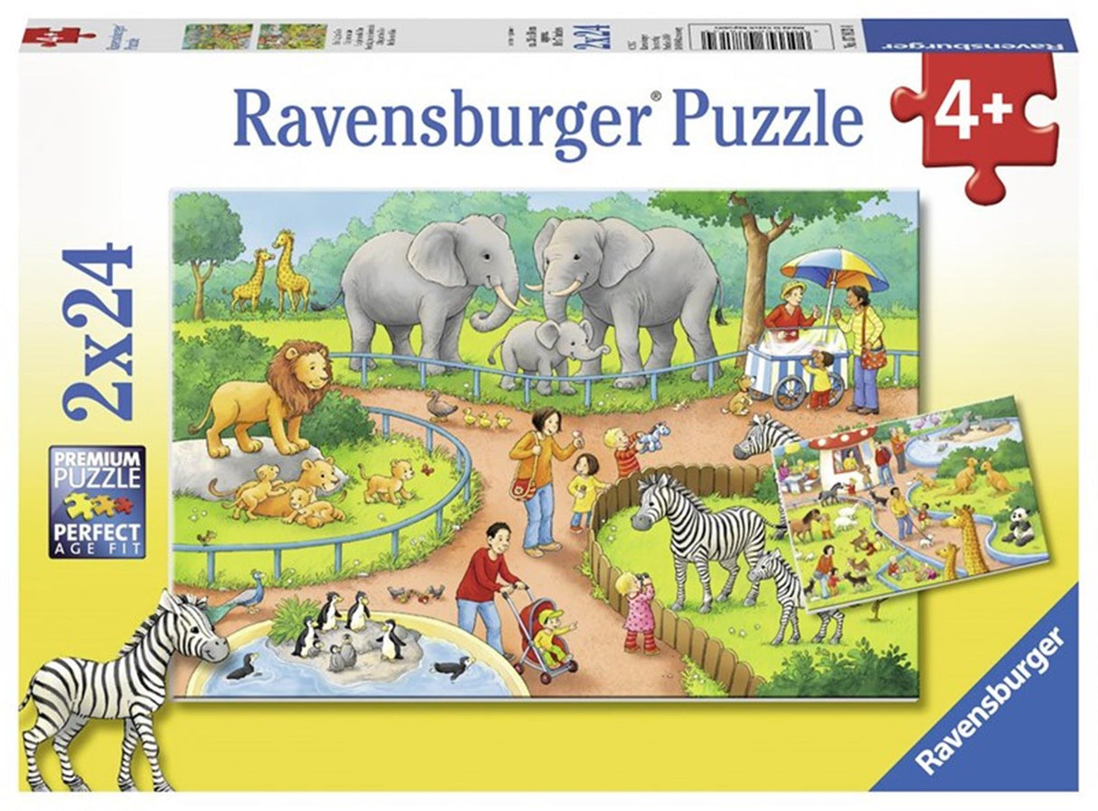Ravensburger - Puzzle pro Tag im Zoo 2x24 Stücke