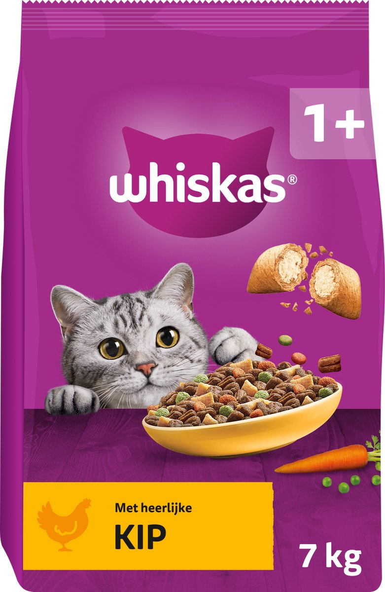Whiskas Katzenfutter – Erwachsene 1+ – Huhn – Beutel 7 kg