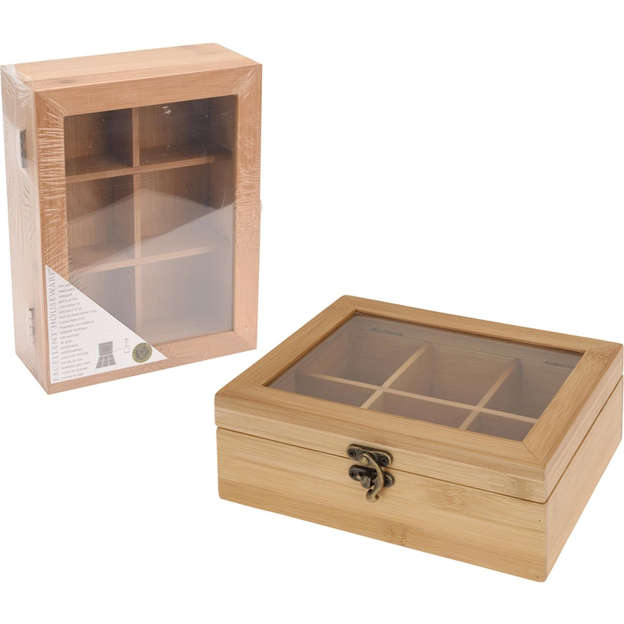 No brand Teedose Bambus FSC 21x16 cm | 2 Stk