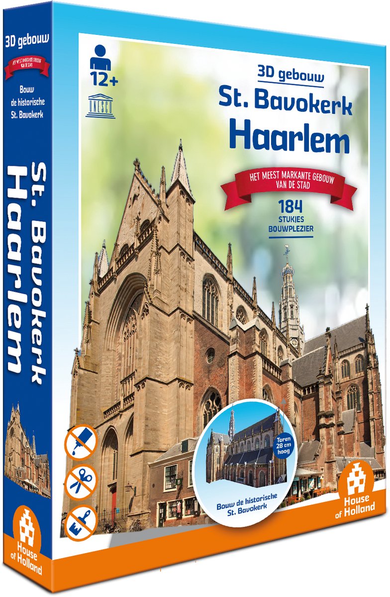 House of holland 3d gebouw - st. bavokerk haarlem - 162 stukjes