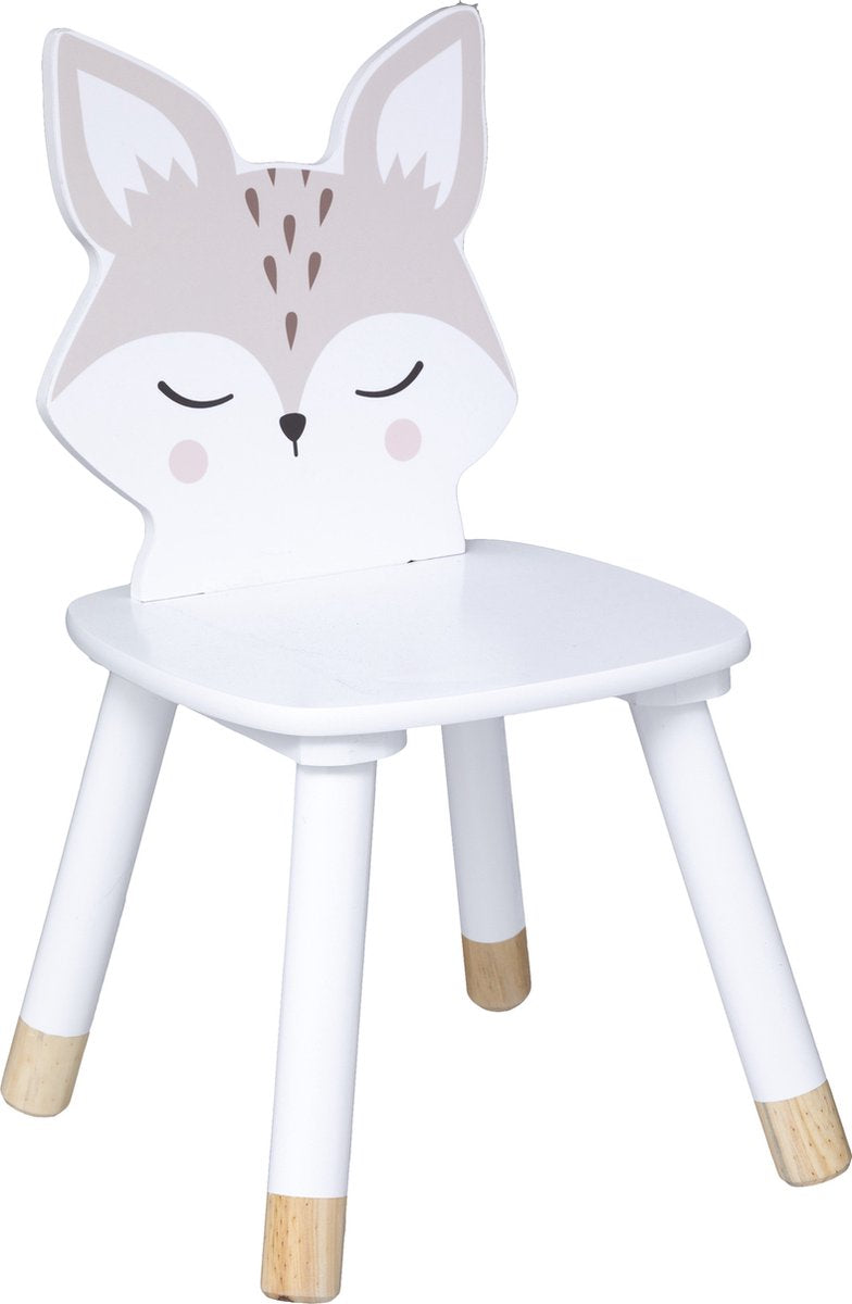 Atmosphera für Kinder – Hochstuhl – Fuchs – aus Holz – 28 x 28 x 52,5 cm