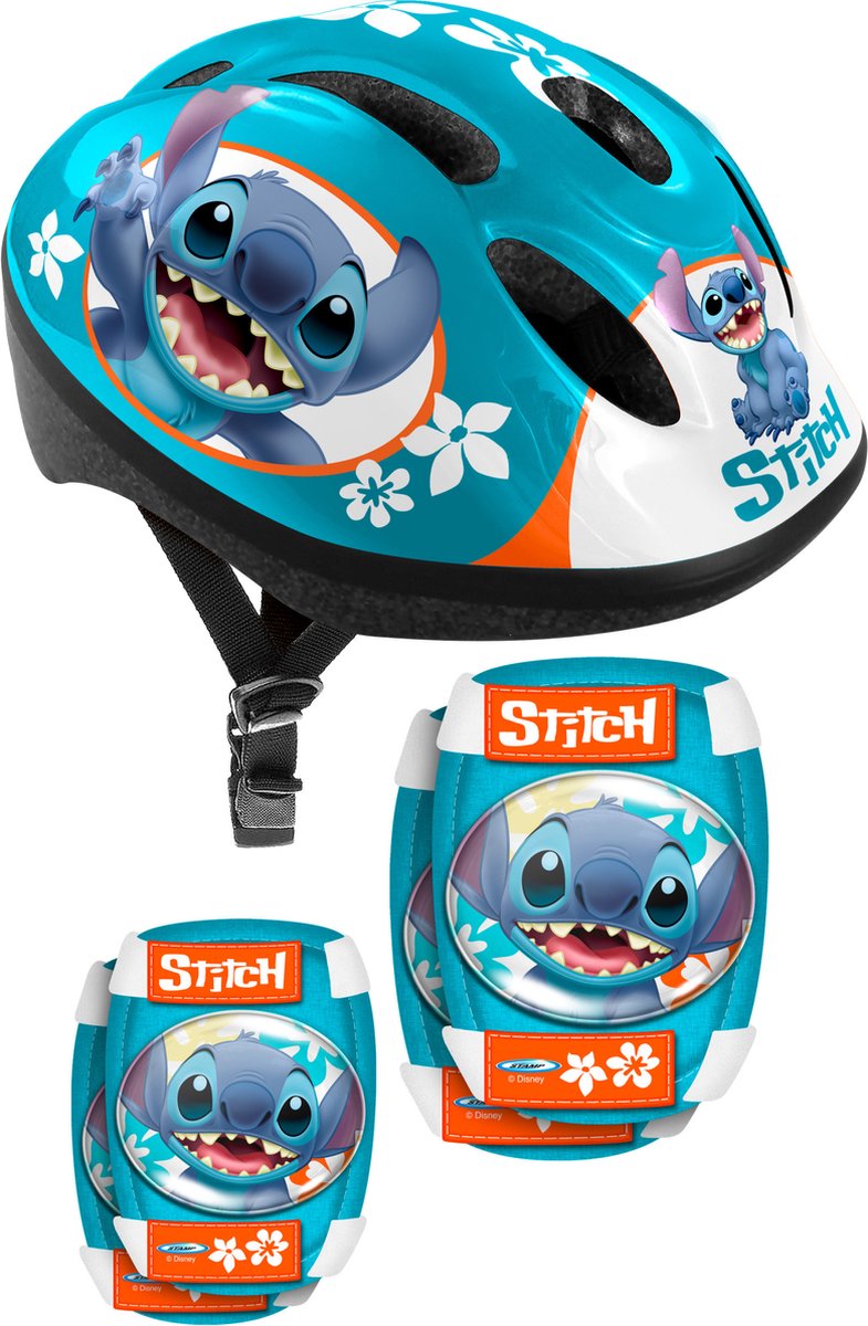 Disney Stitch 5-teiliger Skateschutz 52-56 cm Benzinblau Size S M
