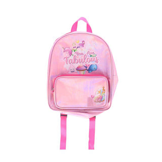 Rucksack glänzend rosa fabelhaft | 2 Stk