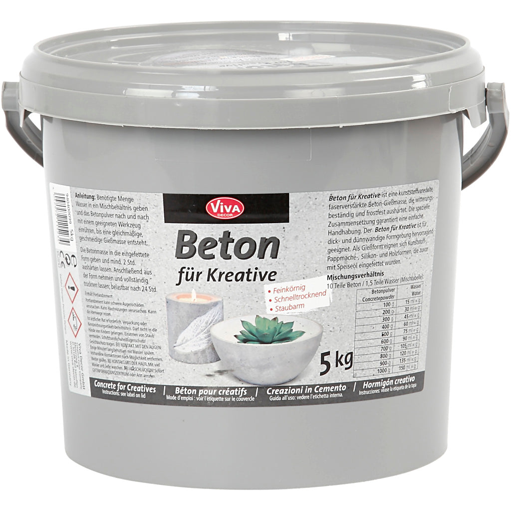 Viva Decor Hobby Beton, grau, 5000 gr 1 Karton