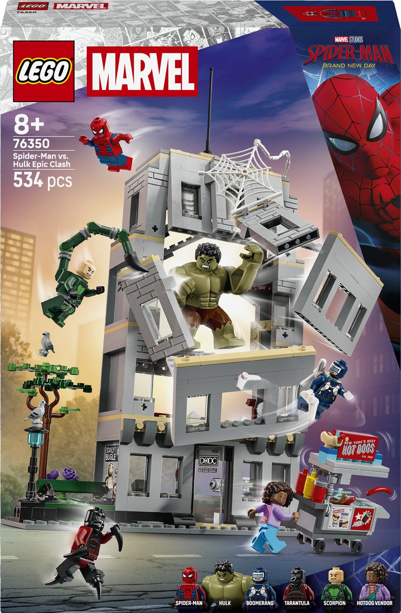 Lego ǀ marvel spider-man vs. hulk ultieme confrontatie superheld speelgoed voor kinderen 76350