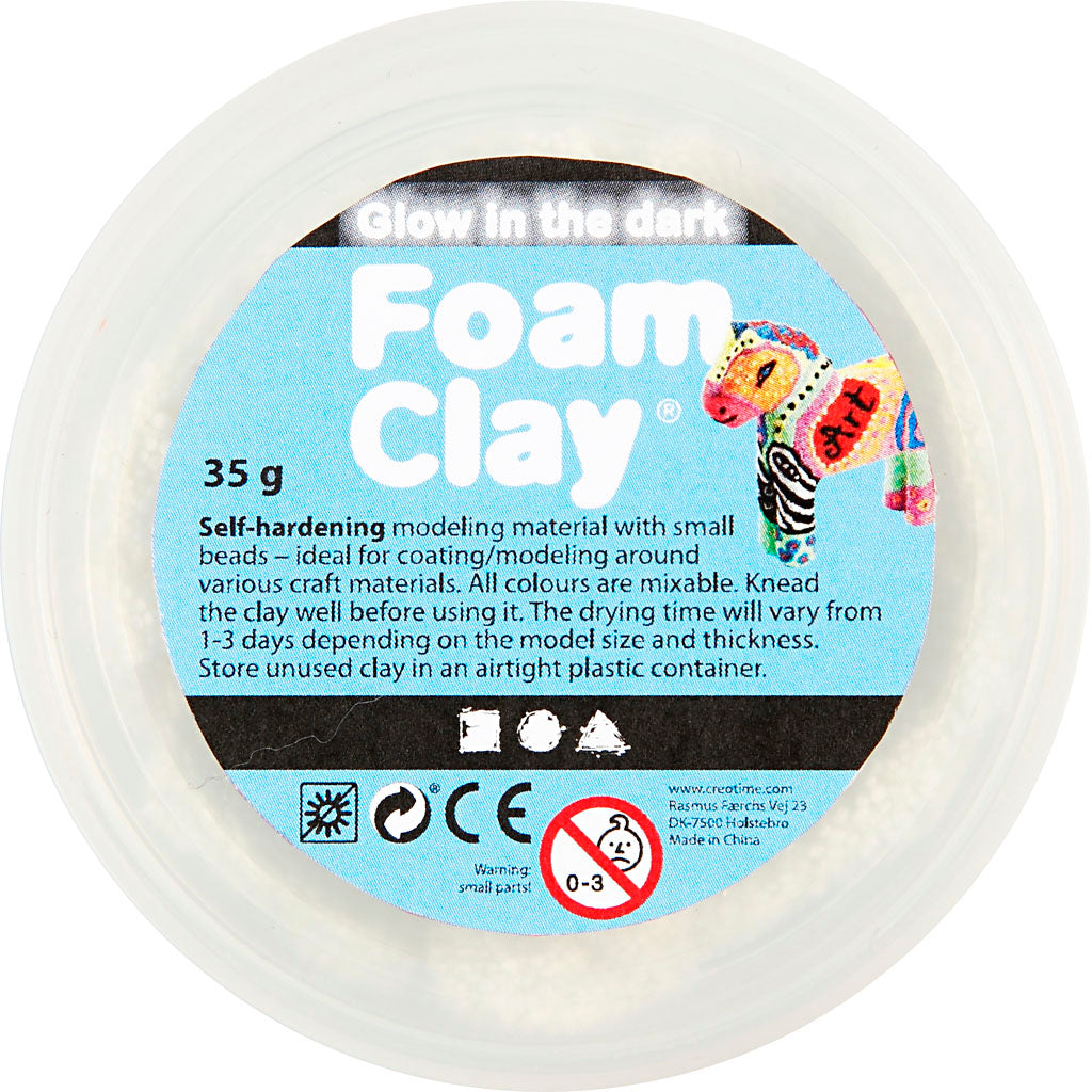 Foam Clay®, leuchtet im Dunkeln, 35 gr 1 Box