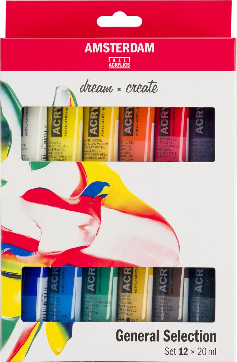 Talens Amsterdam Acrylfarben-Standardset, 12-tlg.