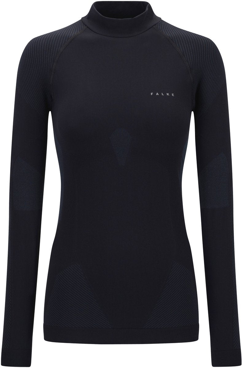 Falke warmes Langarmshirt, schnelltrocknendes Funktions-Langarmshirt für Damen, Schwarz - Größe S