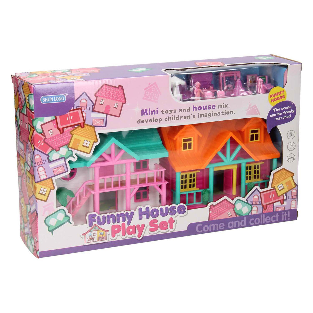 Spielhauspalme mit Zubehör.