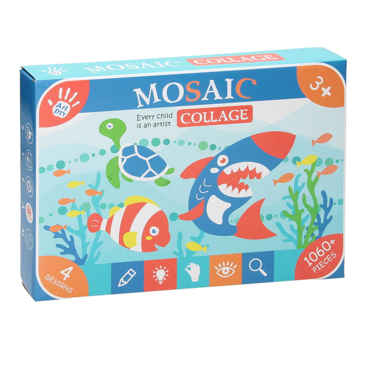 Mosaik-Collage Unterwasserwelt-Bastelset