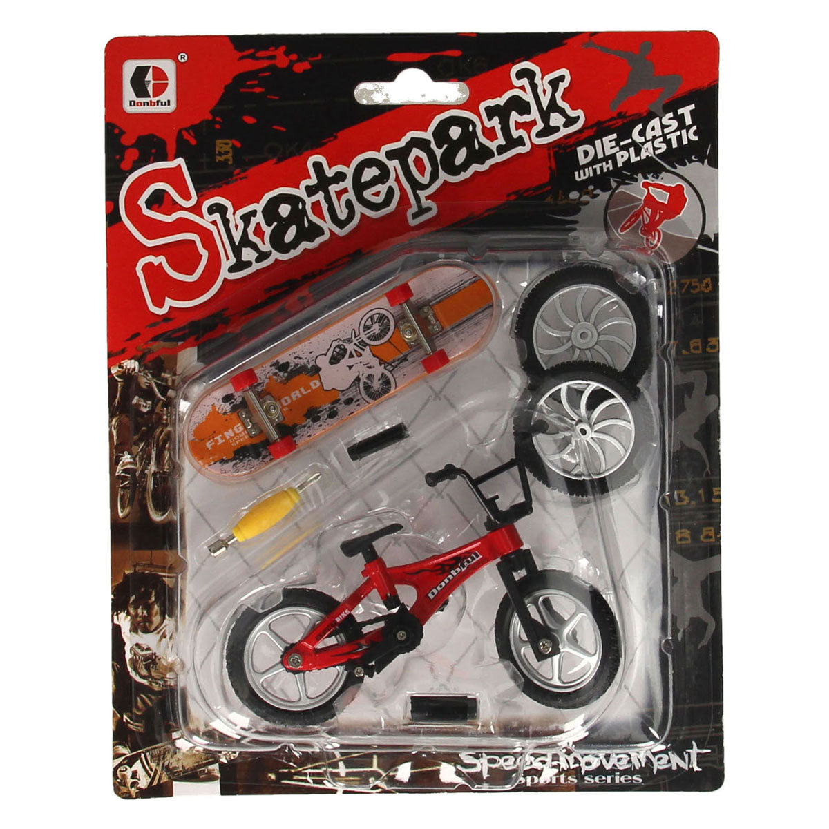 Finger-Stunt-Bike mit Zubehör