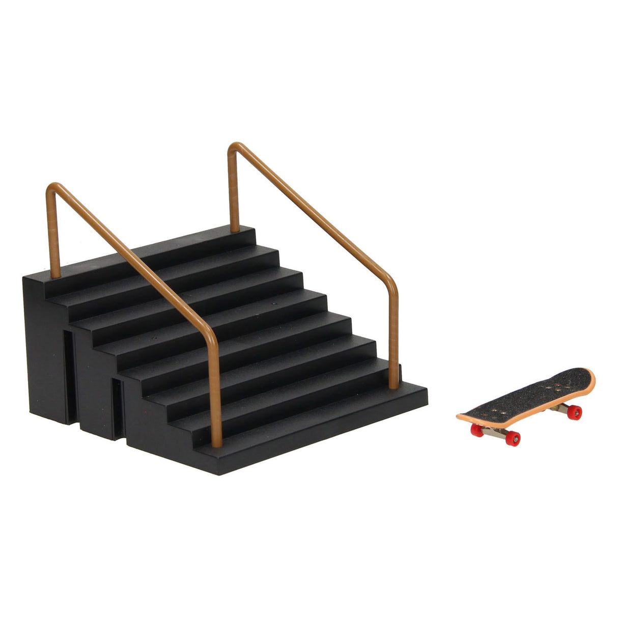 Fingerskateboard mit Stunt-Treppe