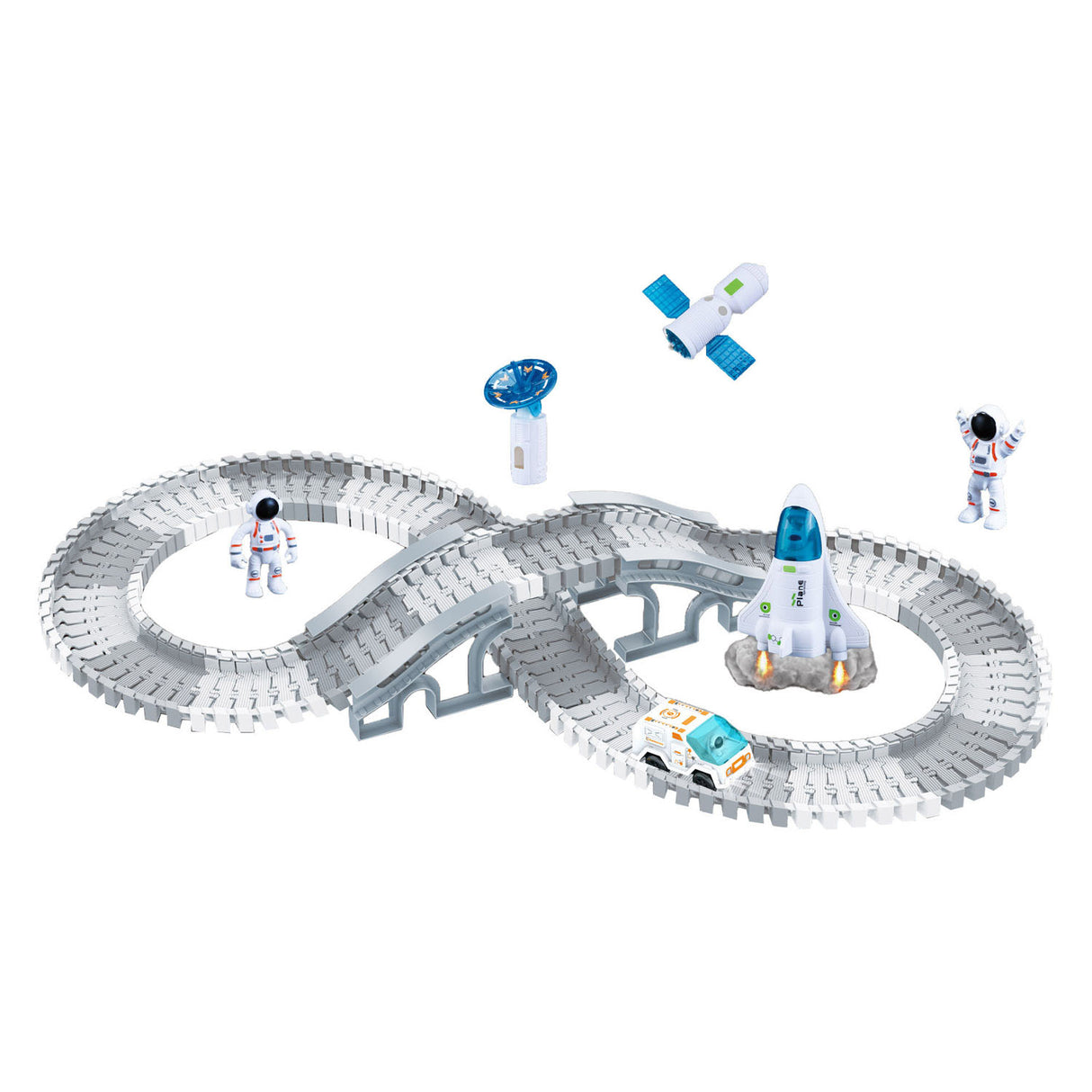 Roadway Rennstrecken-Set Space Explorer, 142-tlg.