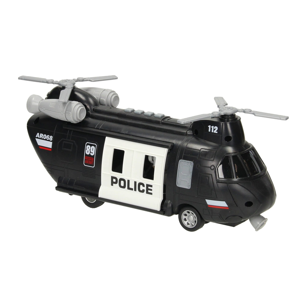 Polizeihubschrauber mit Licht und Ton