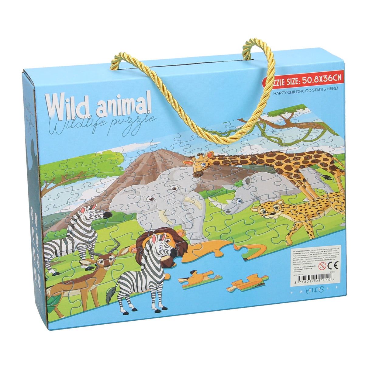 Puzzle Wildtiere, 100 Teile.