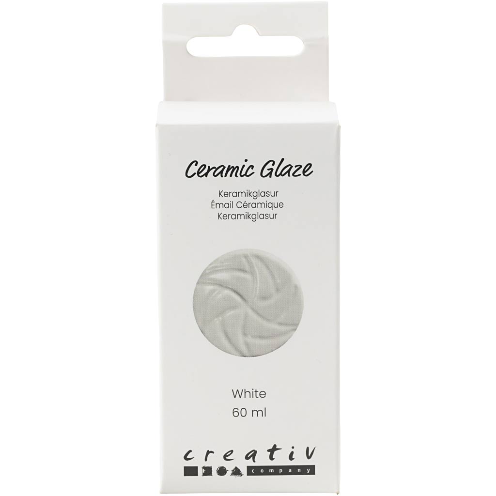Creativ Company Keramikglasur, 984-1101 °C, deckend, weiß, 60 ml 1 Flasche