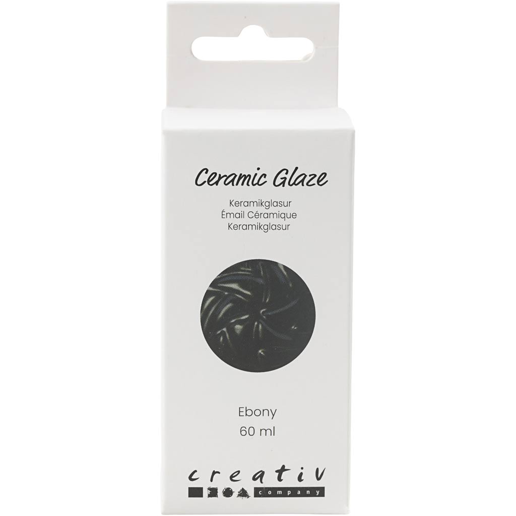 Creativ Company Keramikglasur 984-1101 C undurchsichtiges Ebenholz – 60 ml