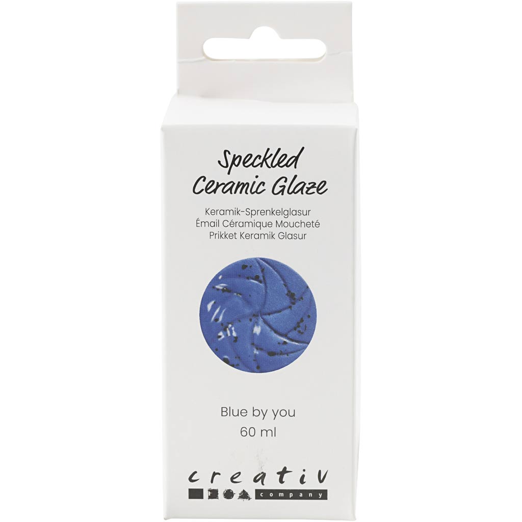 Creativ Company gesprenkelte Keramikglasur, 999-1060 °C, deckend, blau von Ihnen, 60 ml 1 Flasche