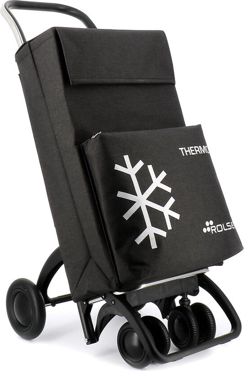 Rolser Einkaufswagen Thermo Tweed mit drehbaren Vorderrädern – 4,2 Tour – Schwarz