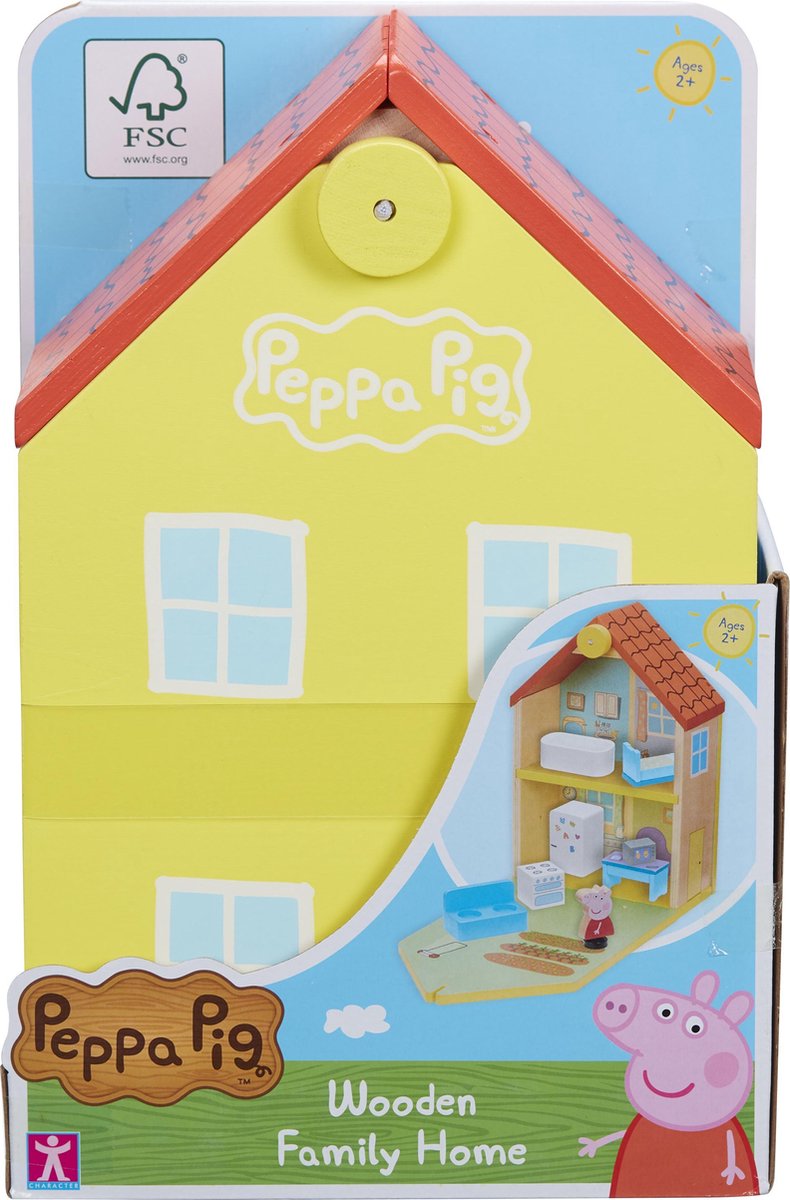 Boti Holzpuppenhaus Peppa Schwein mit Accessoires