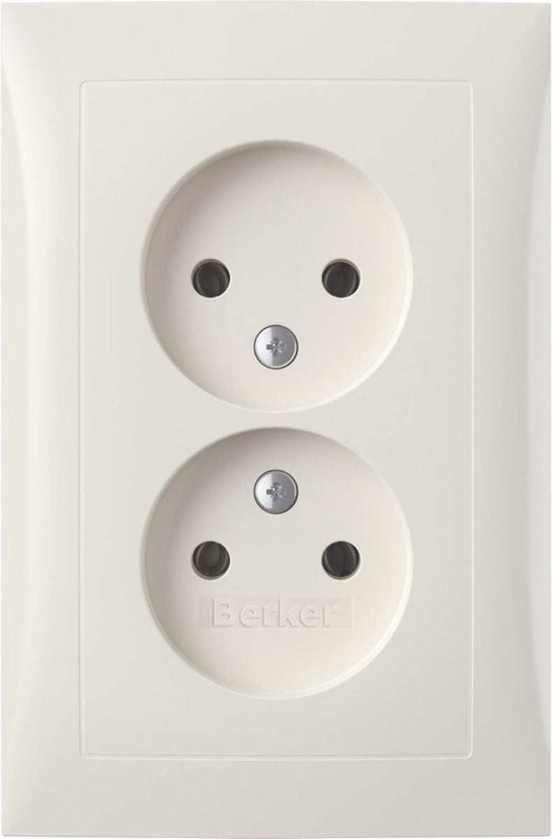 Berker S1 Einbau-Wandsteckdose (WC) 2-fach polarweiß