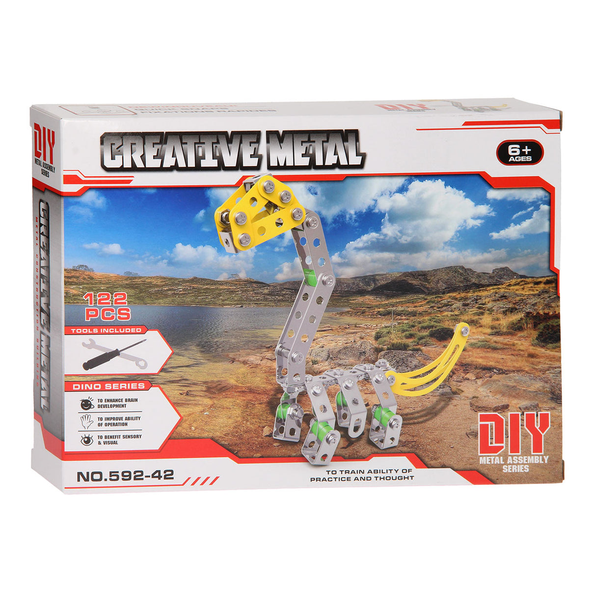 Baukasten Metall-Dino, 122-tlg.