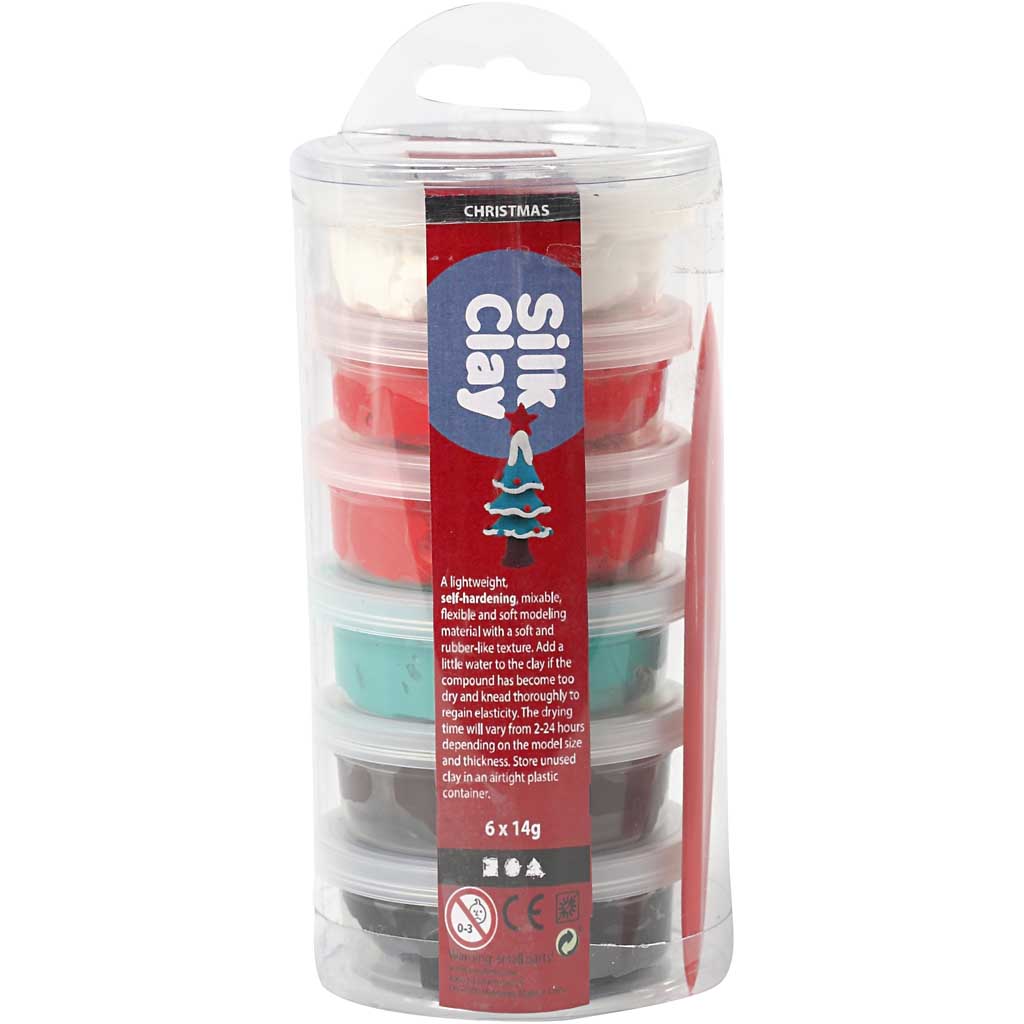 Silk Clay®, Weihnachtsfarbe, 6x14 gr 1 Box