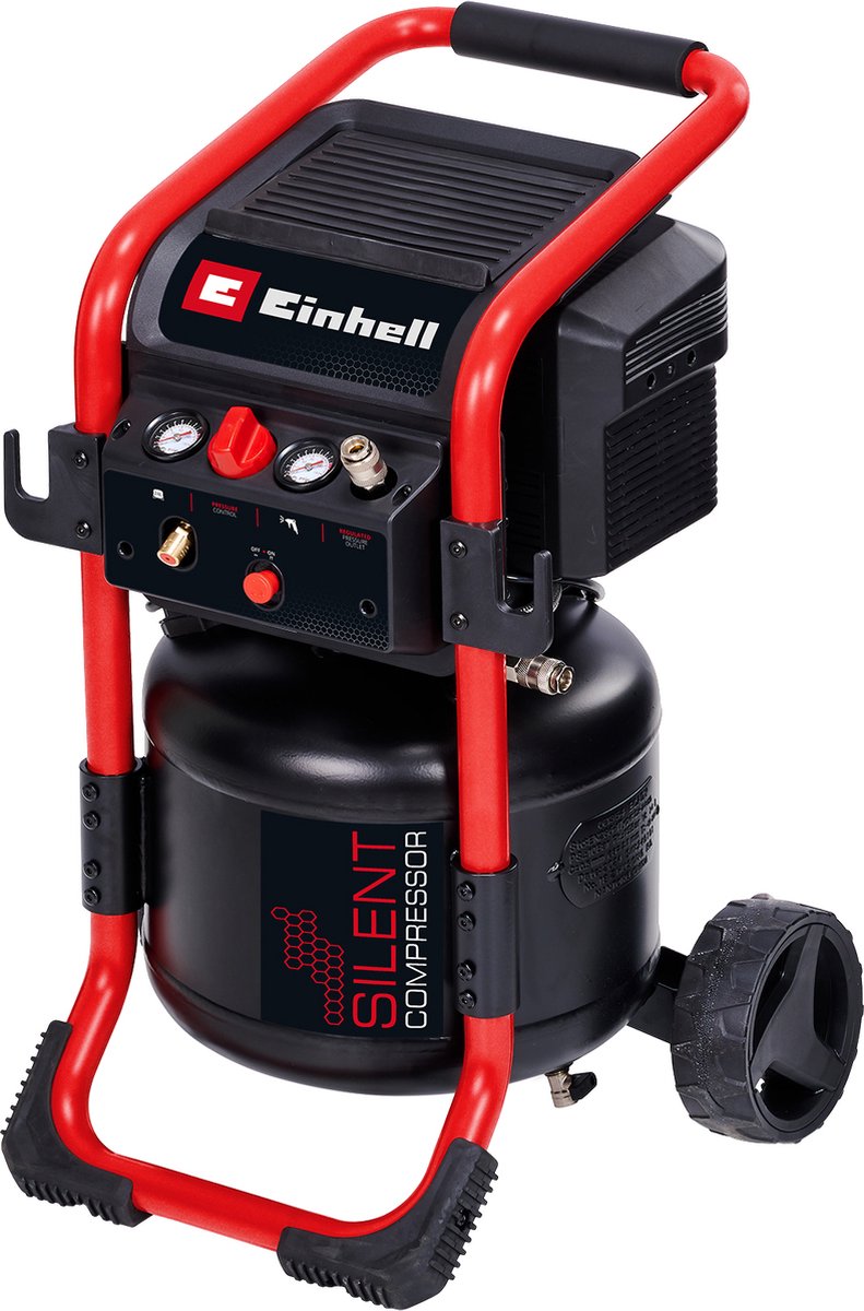 Einhell te-ac 240 24 Silent Kompressor (schwarz rot, 24 Liter)