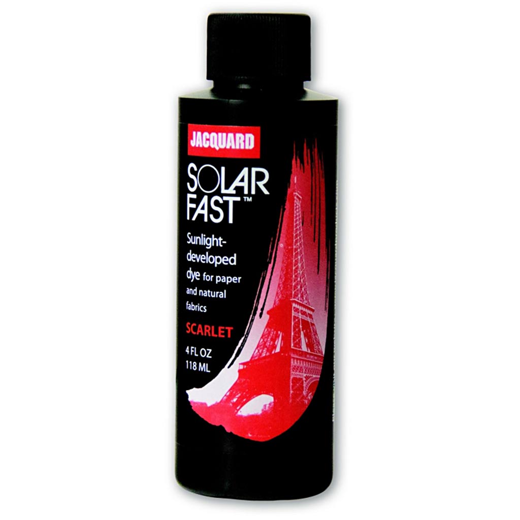 Jacquard Solarfast – lichtempfindlicher Farbstoff, Scharlachrot (103), 118 ml, 1 Flasche