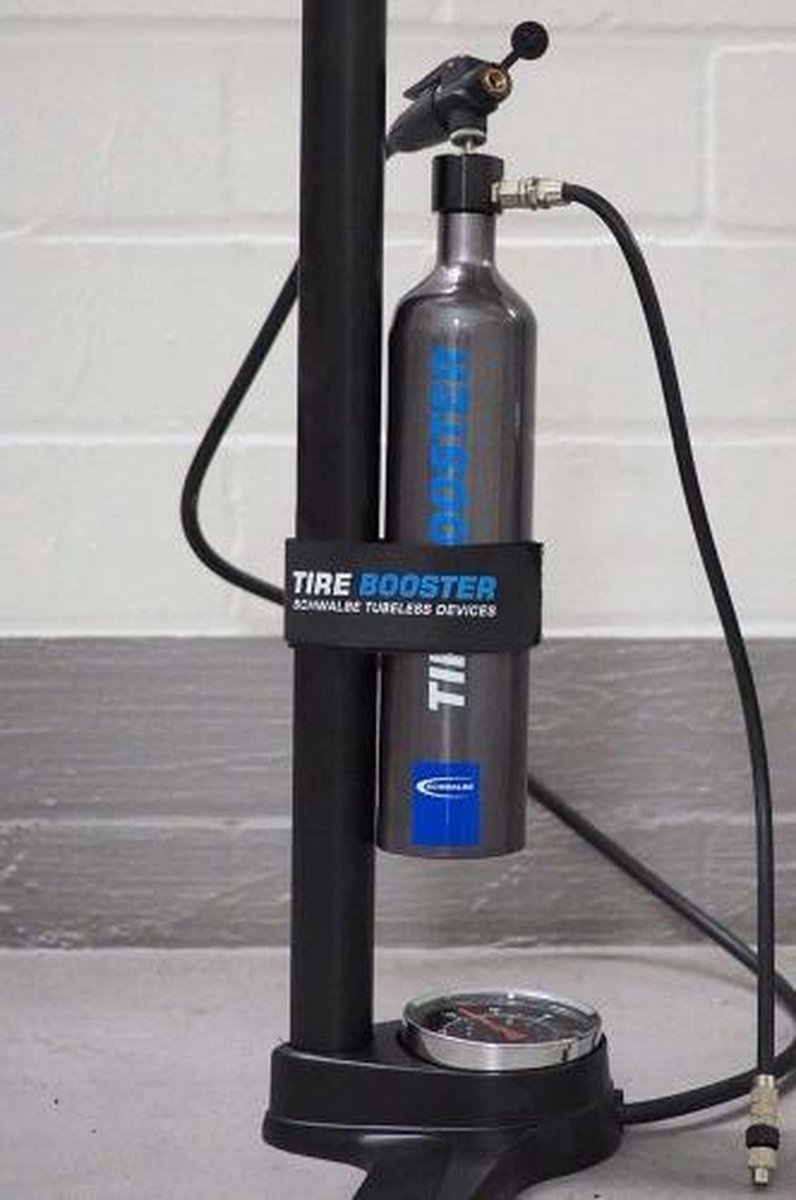 Schwalbe – Tire Booster Tubeless-Fahrradpumpe inklusive Befestigungsgurt