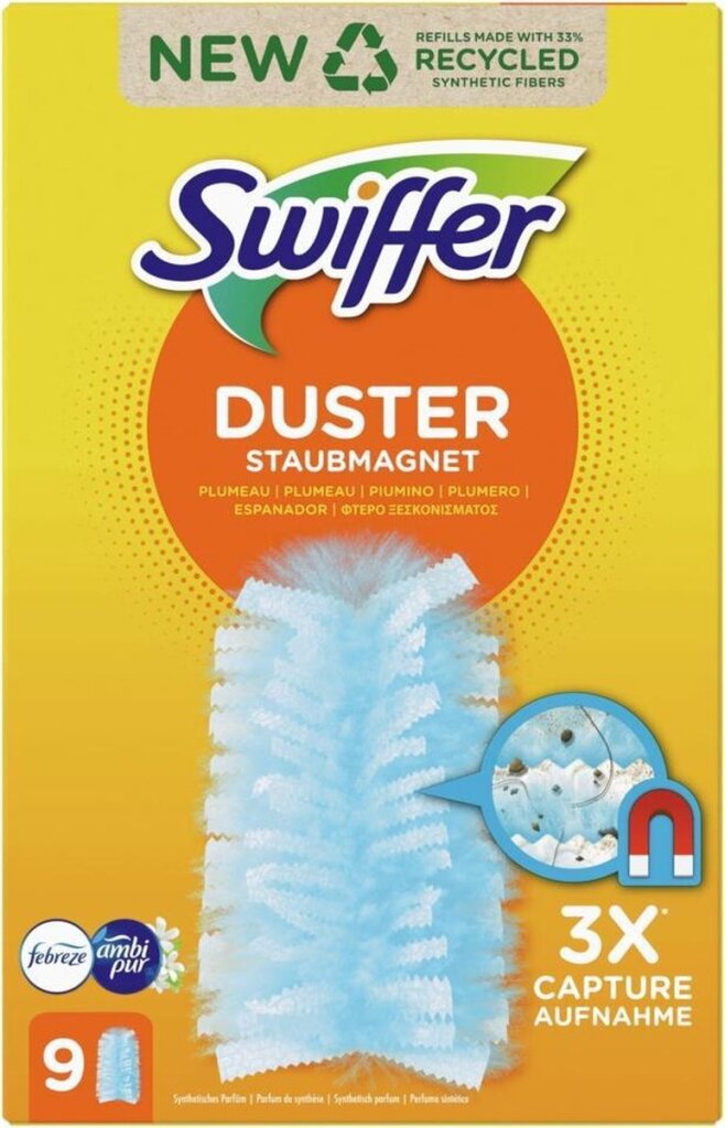 Swiffer Duster Trap Lock Nachfüllungen mit dem Duft von Ambi Pur, 9 Stück