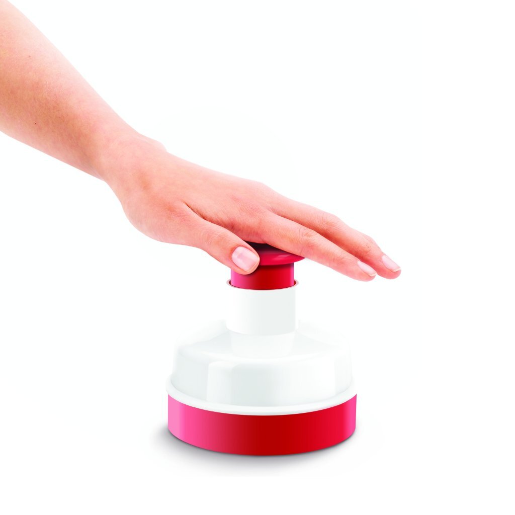 Metaltex Küchenhelfer Hamburgerpresse 11 cm rot weiß