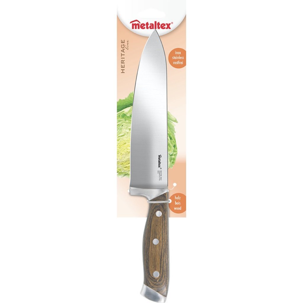 Metaltex Heritage Kochmesser mit Holzgriff 34 cm