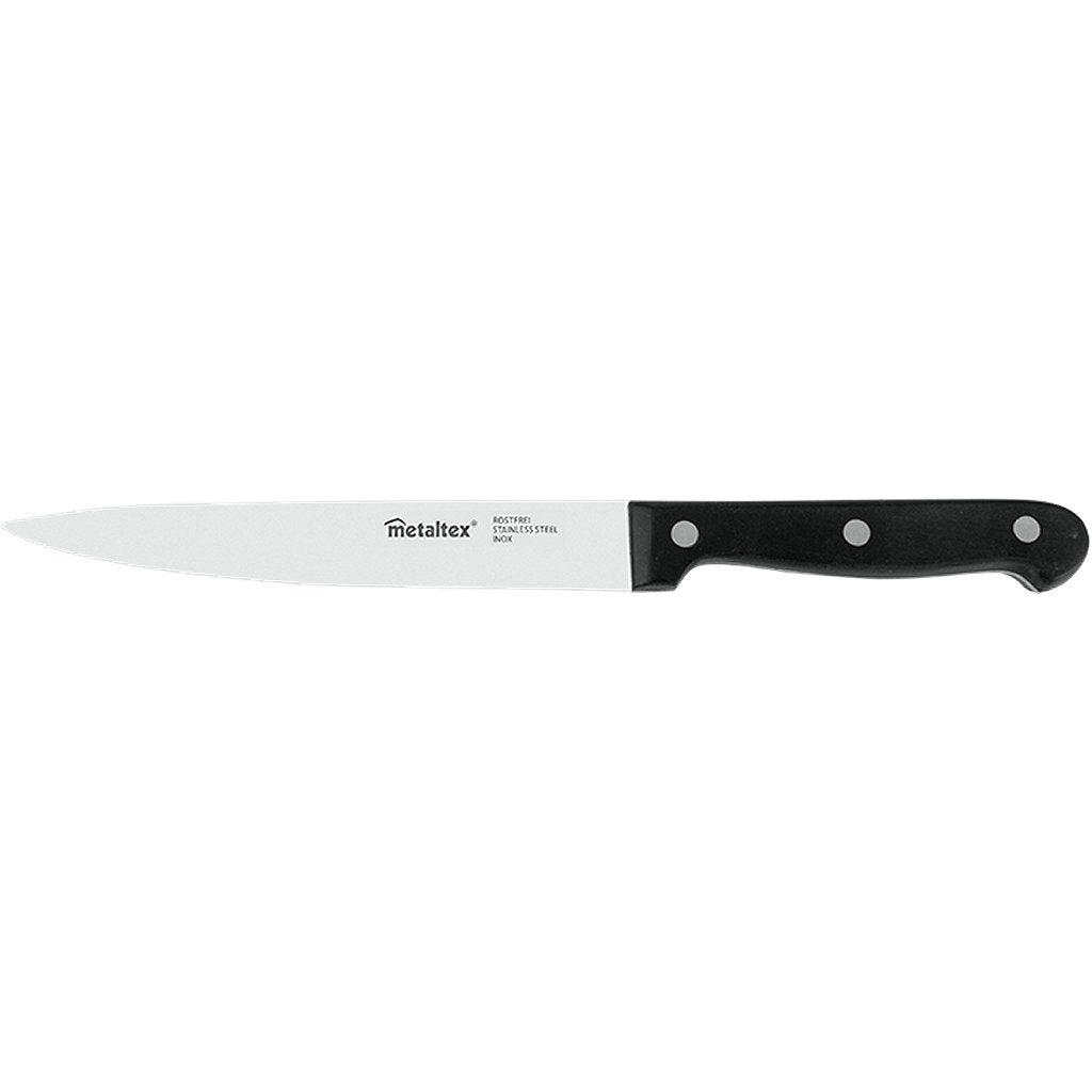 Metaltex professionelles Universal-Kochmesser 28 cm aus schwarzem Edelstahl