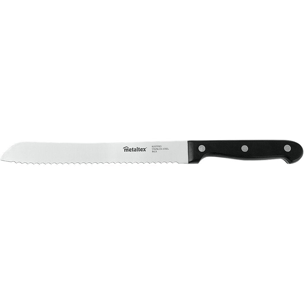 Metaltex Profi-Brotmesser 32,5 cm aus schwarzem Edelstahl