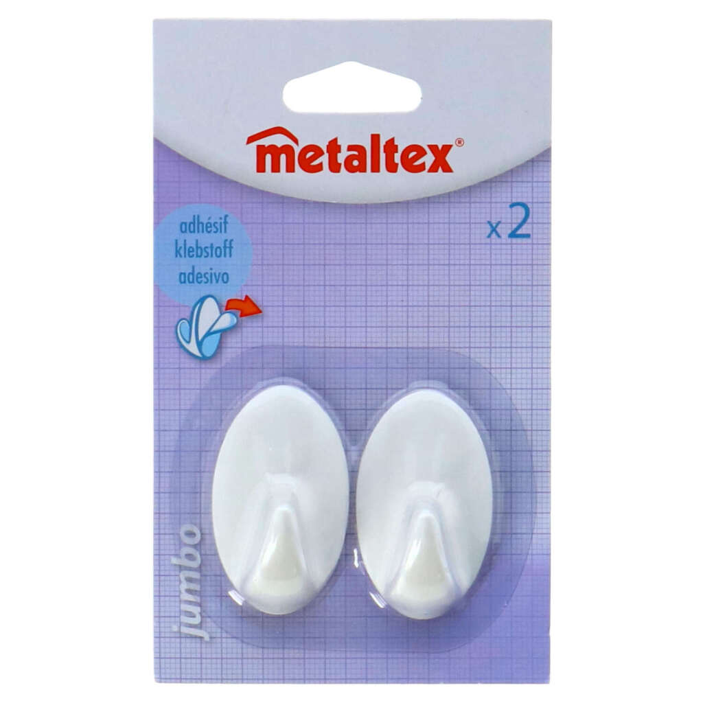 Metaltex Klebehaken 2 Stück Jumbo