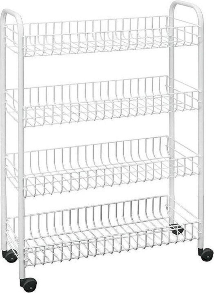 Metaltex Bad-Küchenwagen Snello 84x56cm Stahl weiß