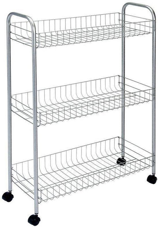 Tomado-Metaltex Metaltex Slim, der Luxus-Aufbewahrungswagen mit 3 Körben aus Metall