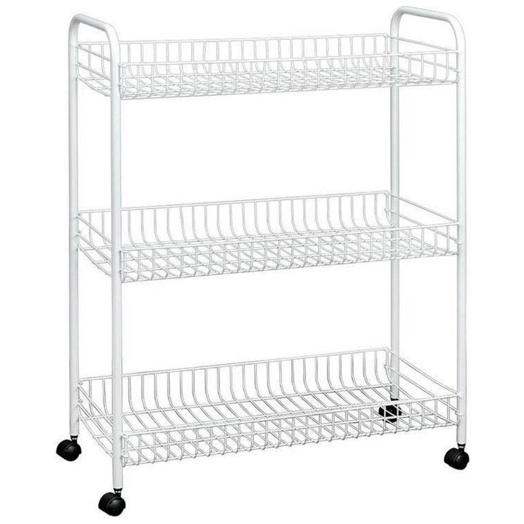 Tomado-Metaltex Grande Lagerregal auf Rollen 64x31x84 cm Silber