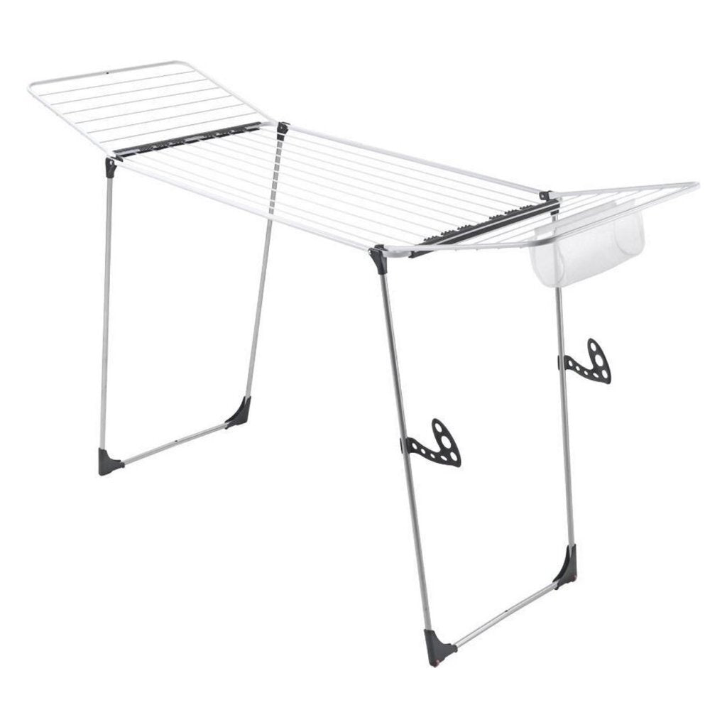 Metaltex Hurricane Wäscheständer 197x65x115 cm 24 m Trockenlänge Silber Schwarz