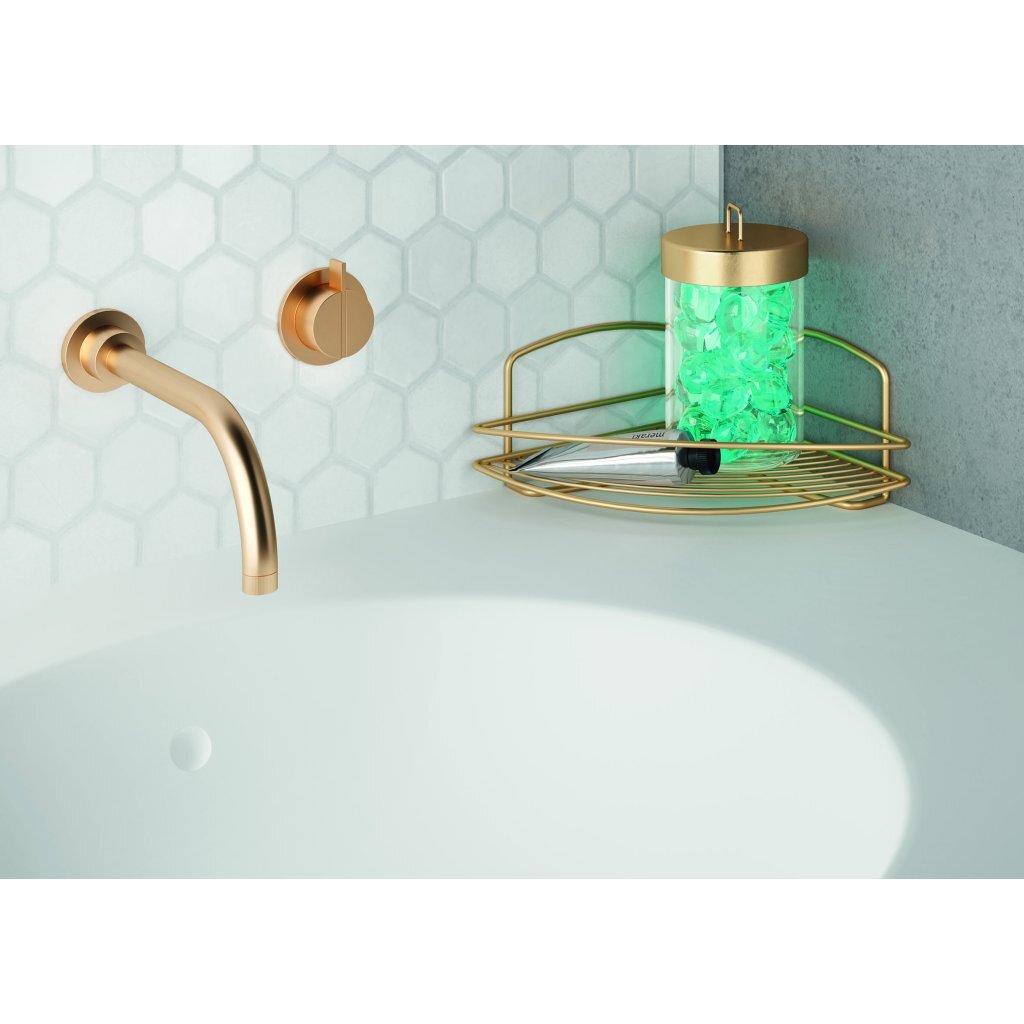 Metaltex Metaltex Onda Eckregal 22x22x11 cm Gold