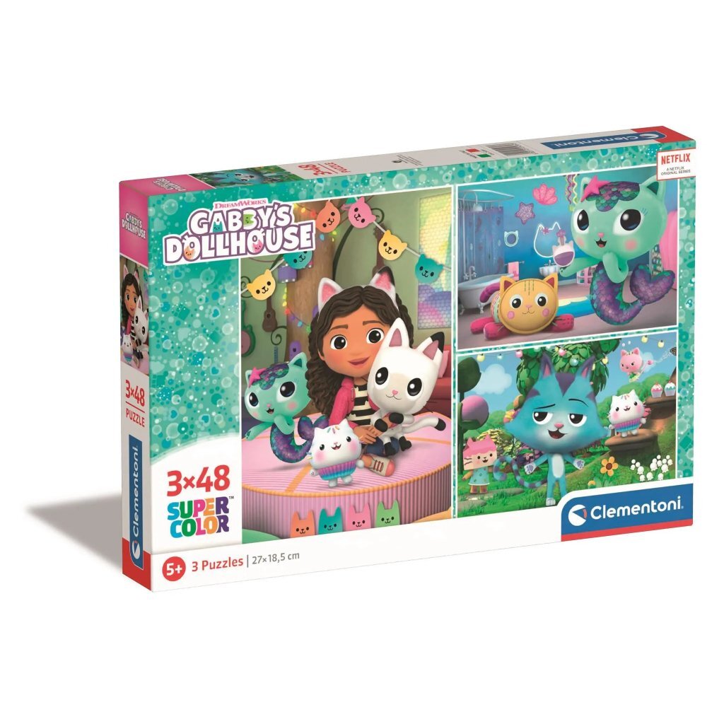 Clementoni Puzzle Gabbys Puppenhaus, 3x48tlg.