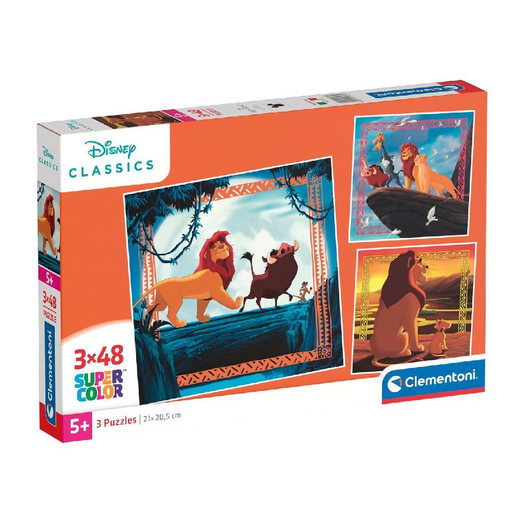 Clementoni Supercolor Puzzle Der König der Löwen 3x48 Teile