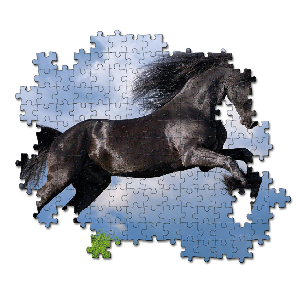 Clementoni hochwertiges Sammelpuzzle Friesenpferd 500 Teile