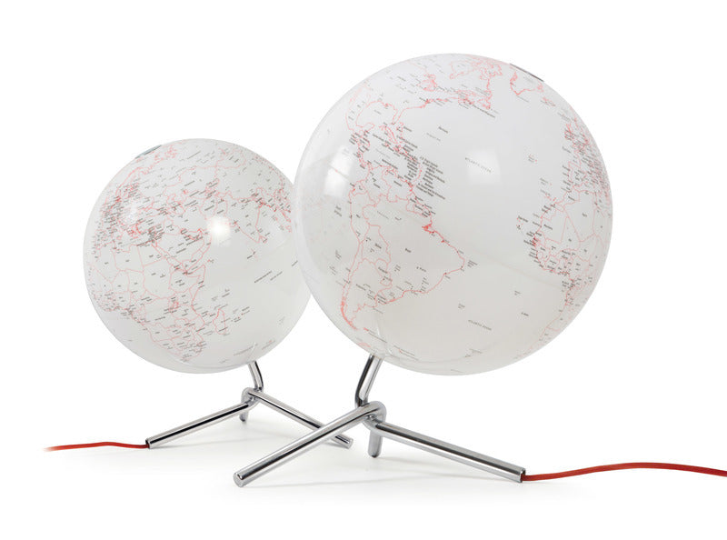 Atmosphere Atmosphere NR-0331NONO-GB Globus Nodo 30 cm Durchmesser mit Beleuchtung weiß rot