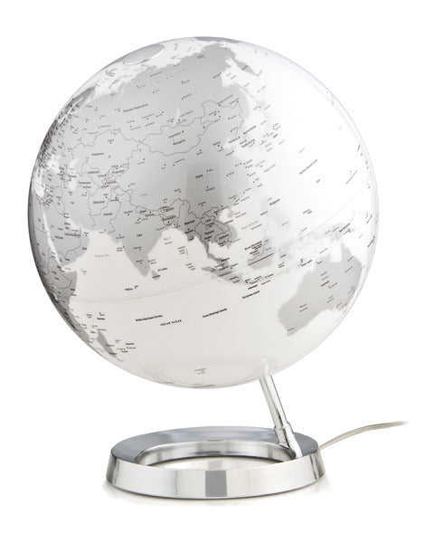 Atmosphere nr-0331f7ns-gb Globus, glänzendes Chrom, 30 cm Durchmesser, Kunststoffsockel, Englisch